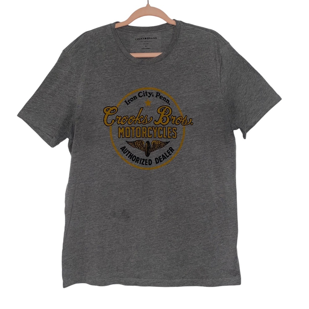 Lucky Brand Short sleeve Gray Graphic Tshirt